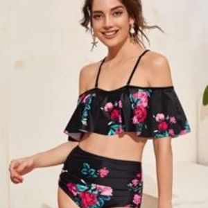 Shein Floral high-rise bikini